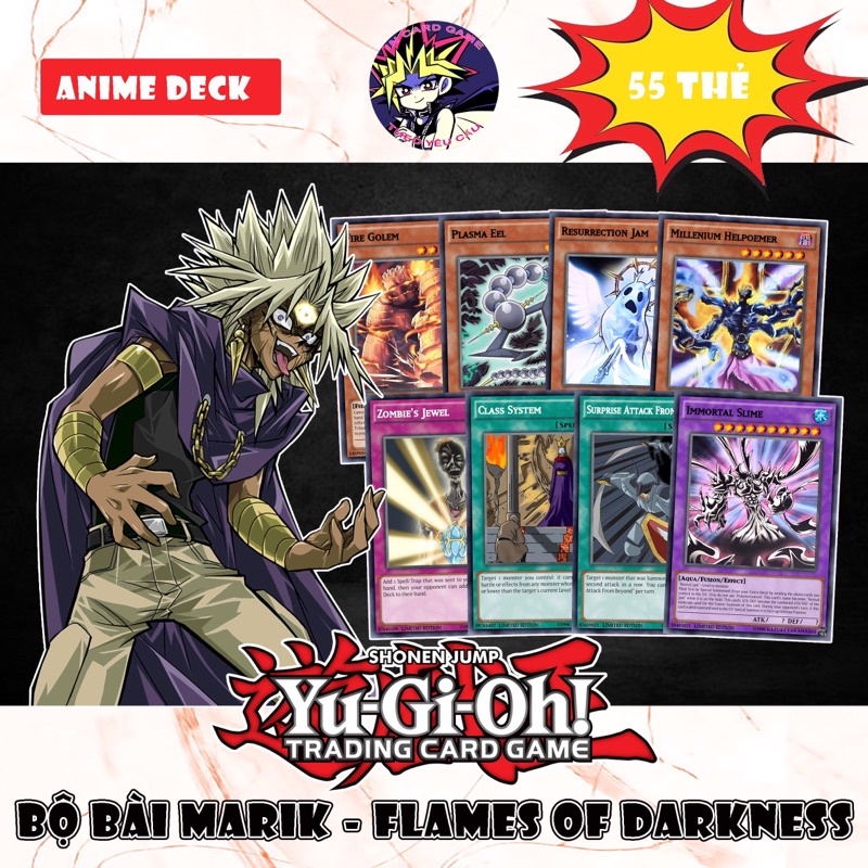 [ Bài In Yugioh ] Bộ Thẻ Bài Marik - Flames Of Darkness