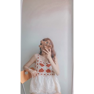 Áo 2 dây len đan thổ cẩm