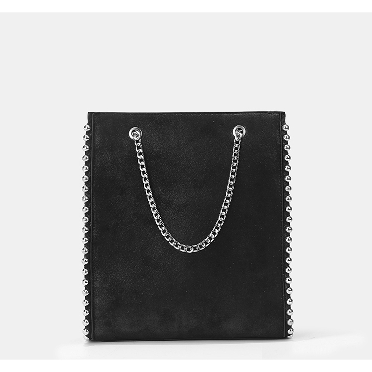Túi Tote JASMIN NOIR Viền Đinh Tán Phối Dây Xích Thời Trang Cho Nữ