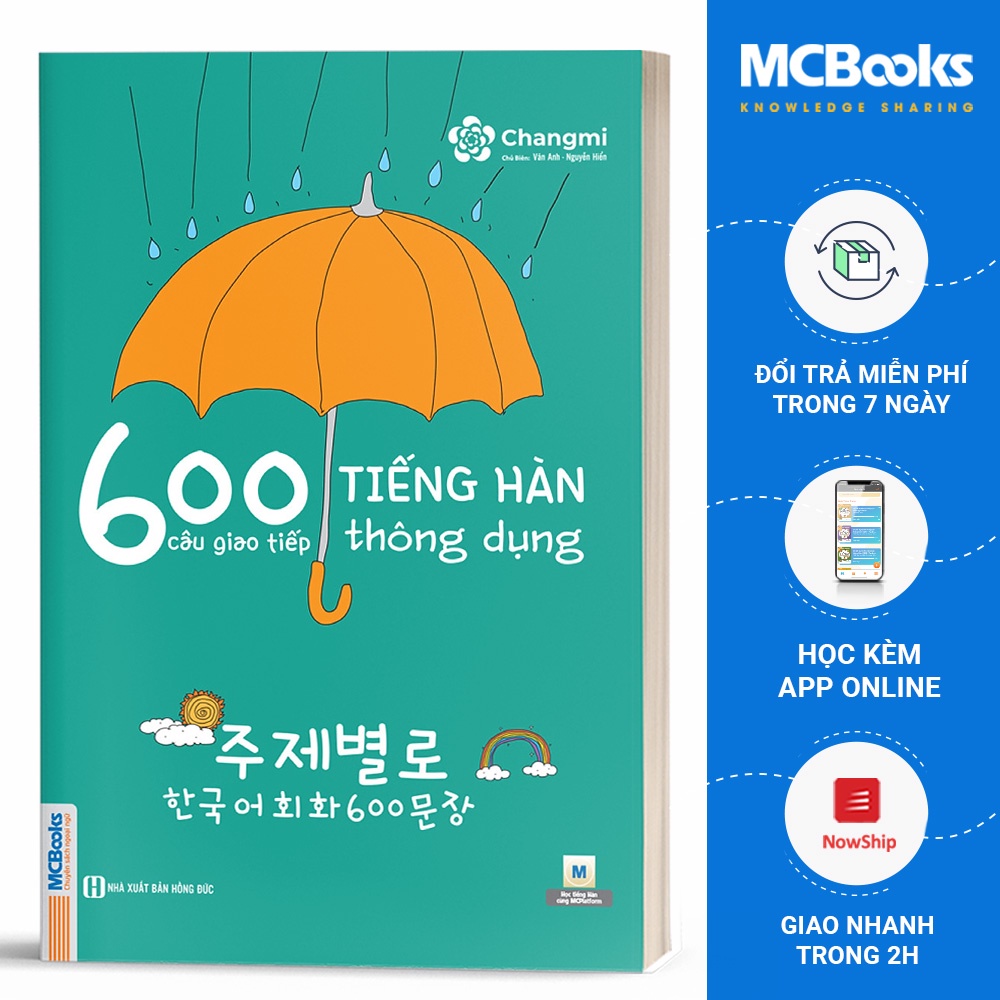 Sách - 600 Câu Giao Tiếp Tiếng Hàn Thông Dụng Dành Cho Người Tự Học