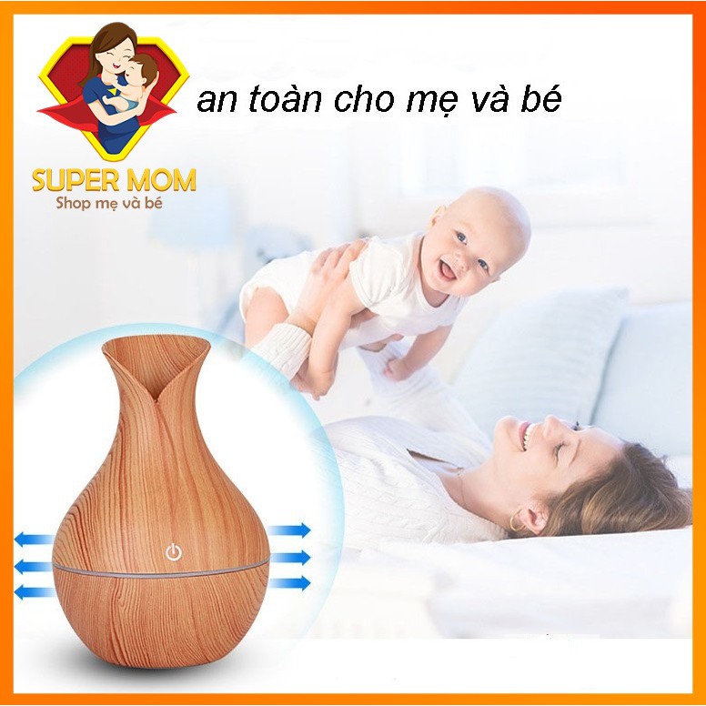 🔥MUA 2 TẶNG 1🔥 Máy Khuếch Tán Tinh Dầu hình lọ hoa, Máy Xông Tinh Dầu hoa Tulip, Máy Phun Sương 550ml