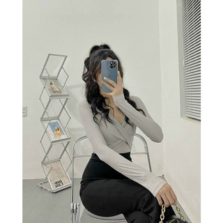 Quần Ống Loe Cạp Cao 2 Cúc Dáng Dài
