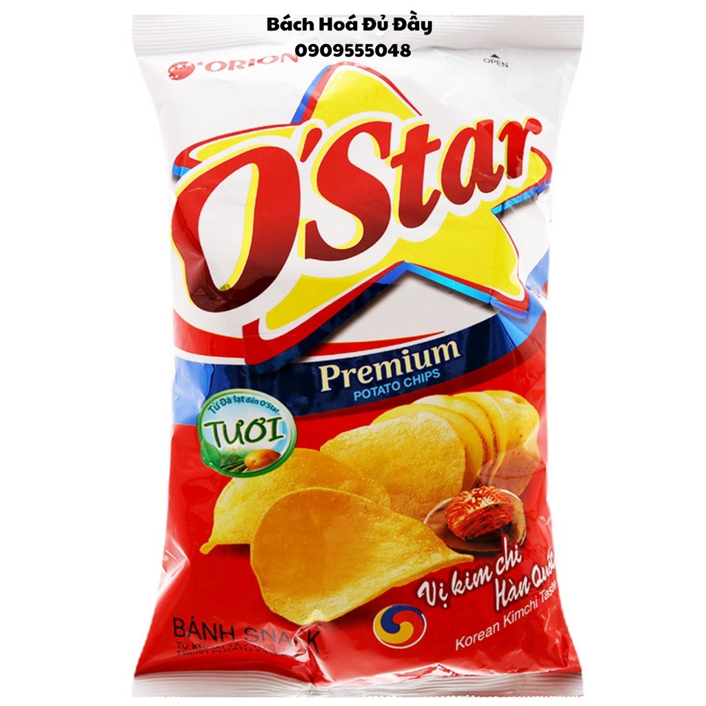 Bánh Snack khoai tây Ostar và Swing nhiều loại, bim bim khoai tây Ostar và Swing gói 36g, bánh khoai tây trứng muối phô