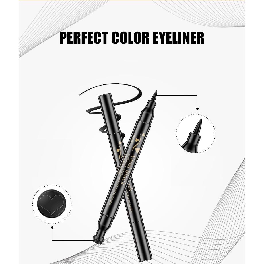 Bút Xăm Hình Ngôi Sao, Tim, mặt trăng Kèm 1 Đầu Kẻ Mắt Cá Tính | BigBuy360 - bigbuy360.vn