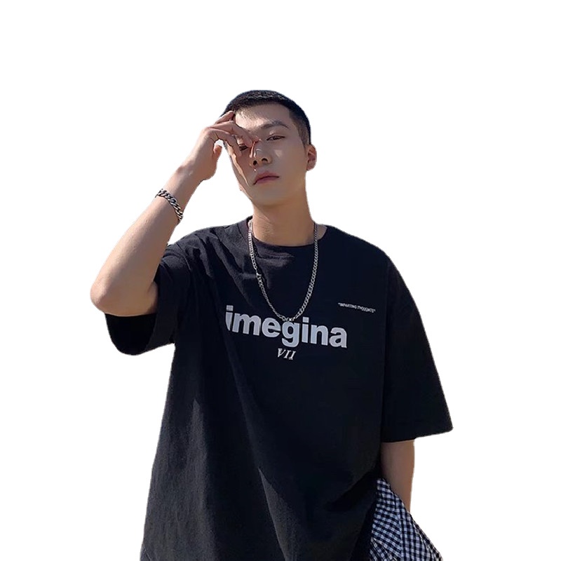 Áo Thun Tay Ngắn Dáng Rộng In Chữ Phong Cách Hip Hop Nhật Bản Thời Trang Cho Nam