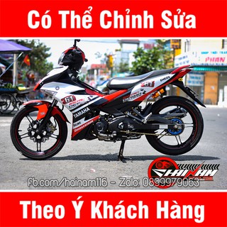 Tem Trùm Exciter 150 Trắng Đỏ Đen