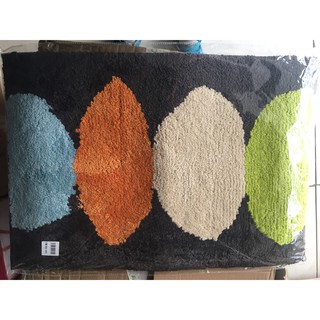 Thảm cửa phòng phong cách Nhật bản - Họa tiết bông lá đối xứng