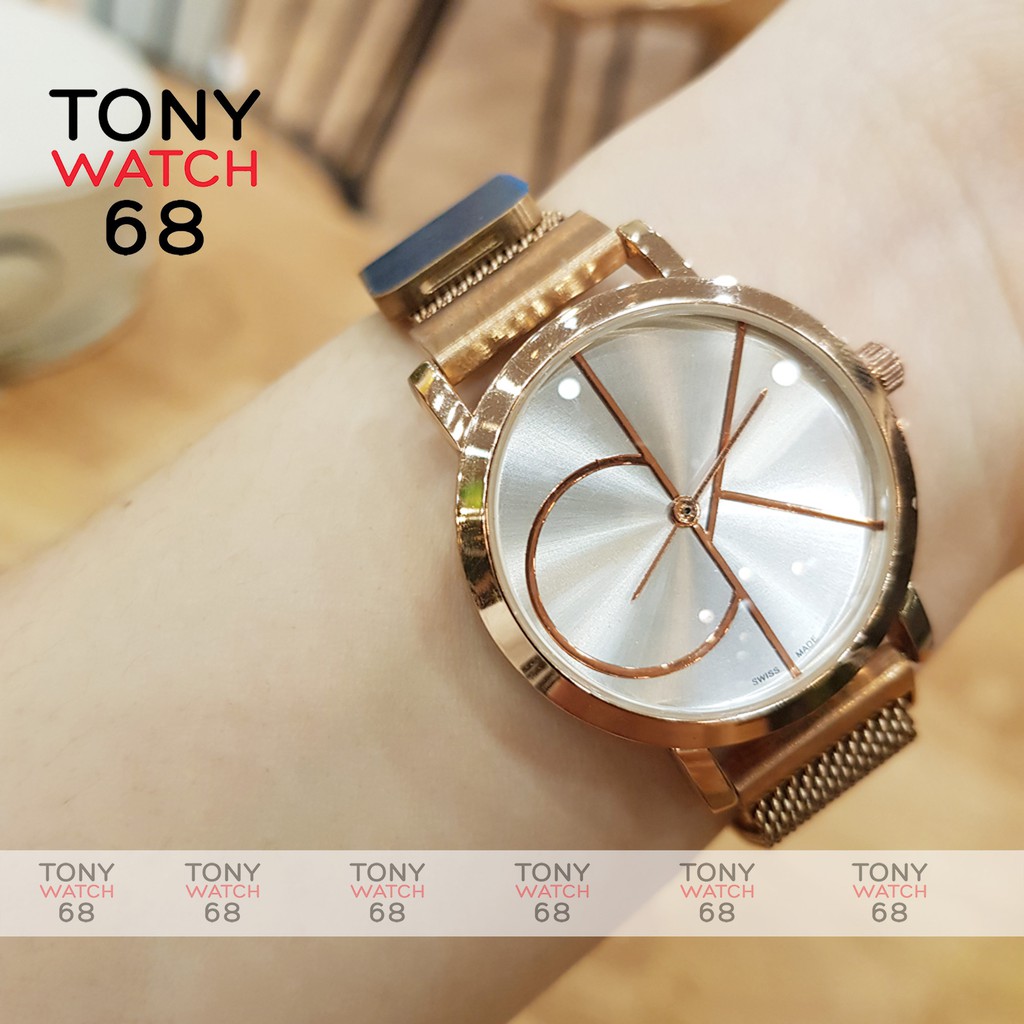 Đồng hồ nữ GK dây nam châm vàng hồng mặt đơn giản chống nước chính hãng Tony Watch 68