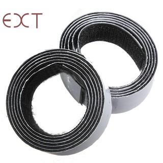 1m x20mm Self Adhesive Sticky Hook And Loop Roll Strap Black