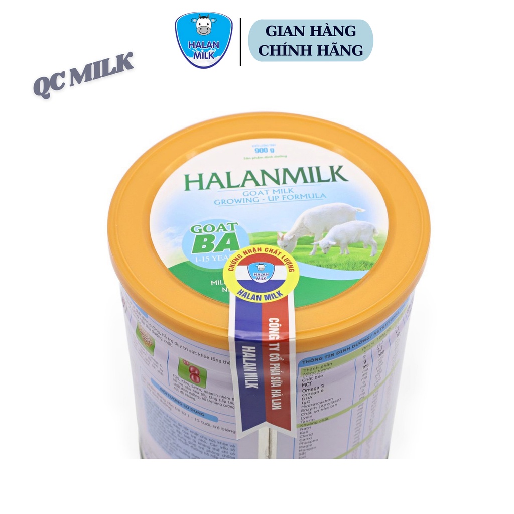 Sữa bột Halan Milk Goat ba 900g -Giúp bé ăn ngon miệng, cải thiện biếng ăn,hỗ trợ tiêu hóa tốt, Halan milk