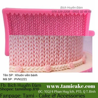 khuôn silicon viền bánh thắt bím