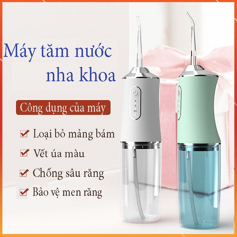 Máy Tăm Nước Cầm Tay - Tăm Nước Nha Khoa Vệ Sinh Răng Miệng  Bản Quốc Tế Chuẩn Châu Âu Chính Hãng