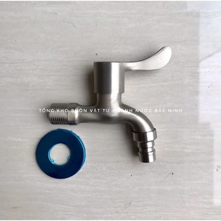 Vòi xả nước inox sus 304 không han phi 21 và 27 cao cấp - vòi nước vòi hồ vòi máy giặt