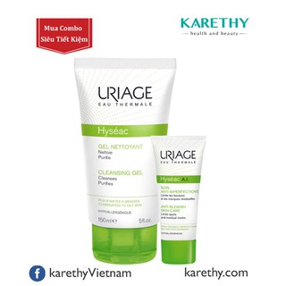 COMBO Uriage Gel Rửa Mặt & Kem Kiểm Soát Nhờn và Giảm Mụn