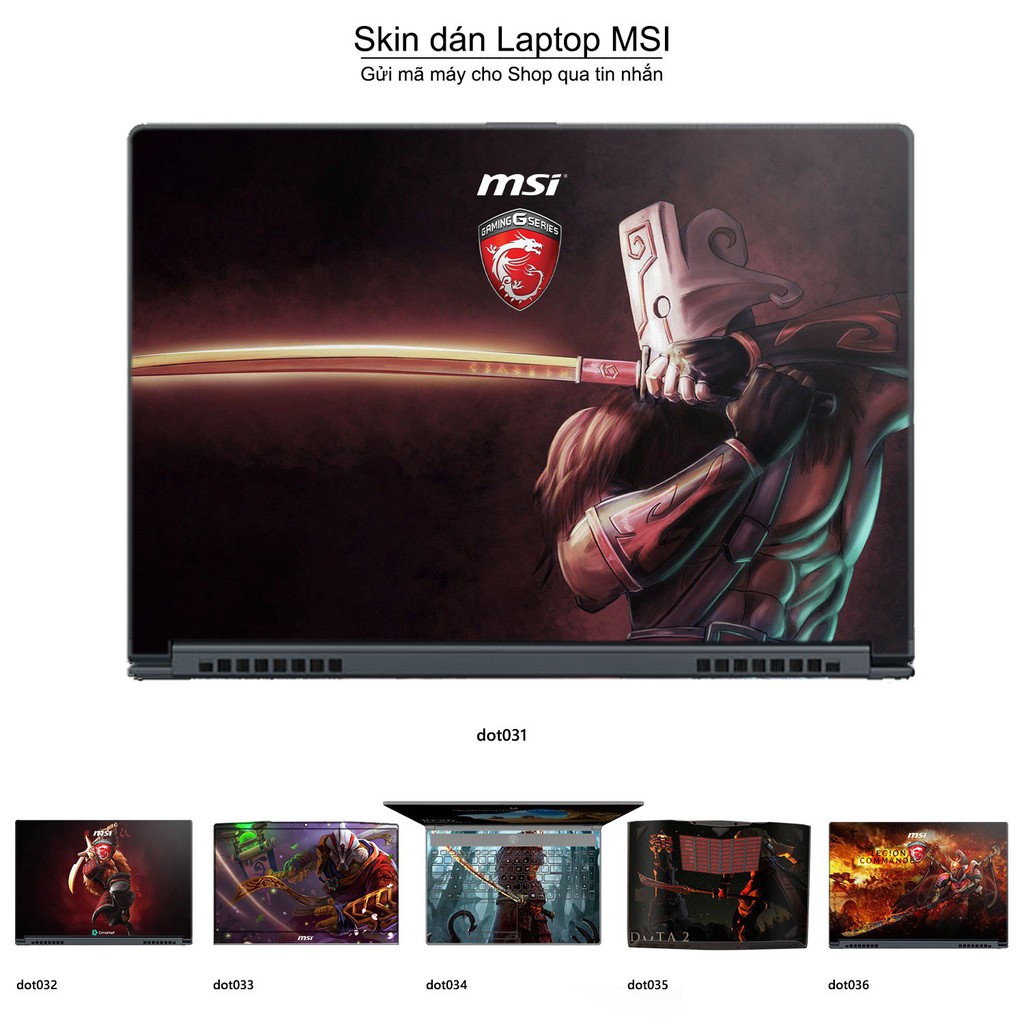 Skin dán Laptop MSI in hình Dota 2 _nhiều mẫu 6 (inbox mã máy cho Shop)