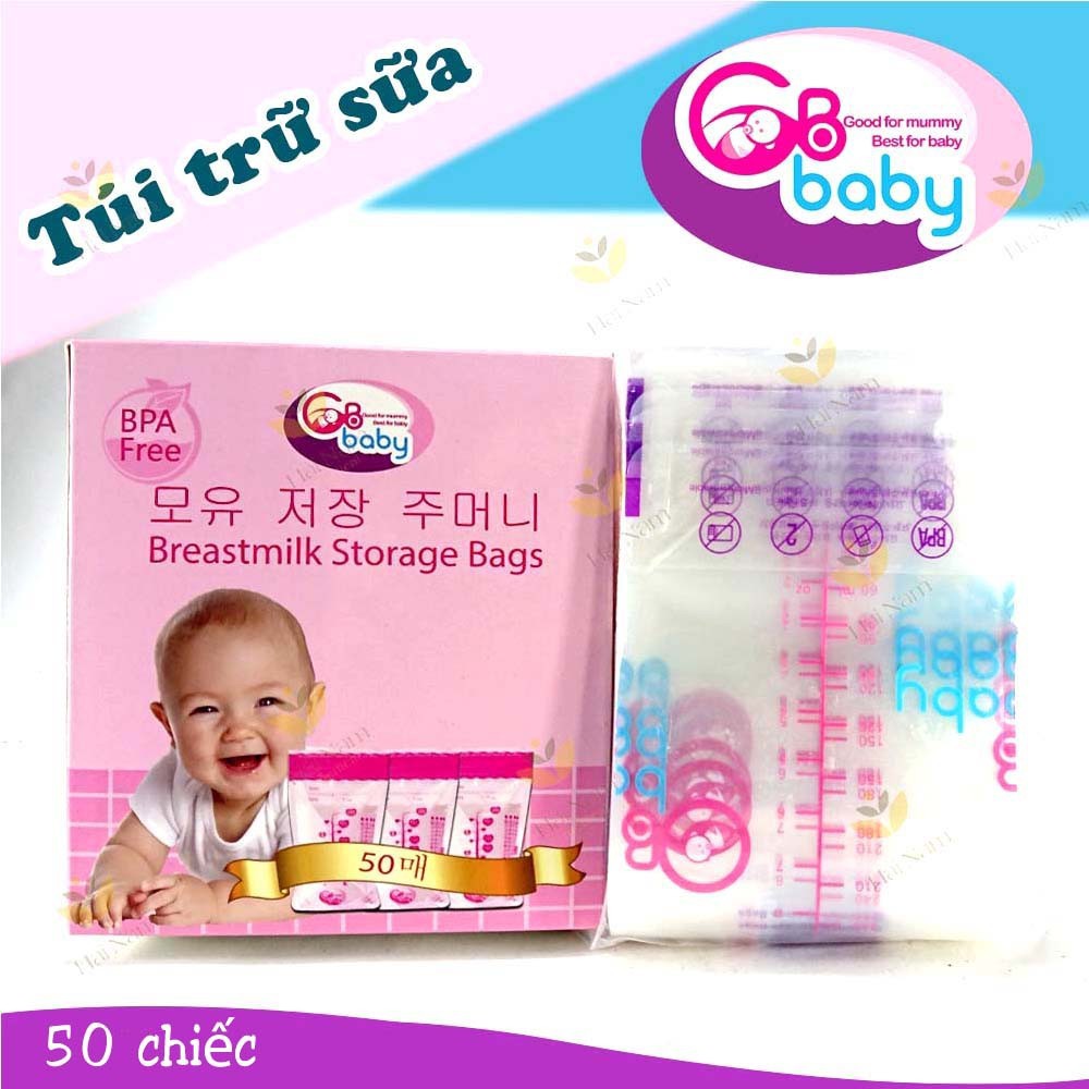 Combo Sỉ 15 hộp túi trữ sữa GB Baby loại 50 túi 250ml