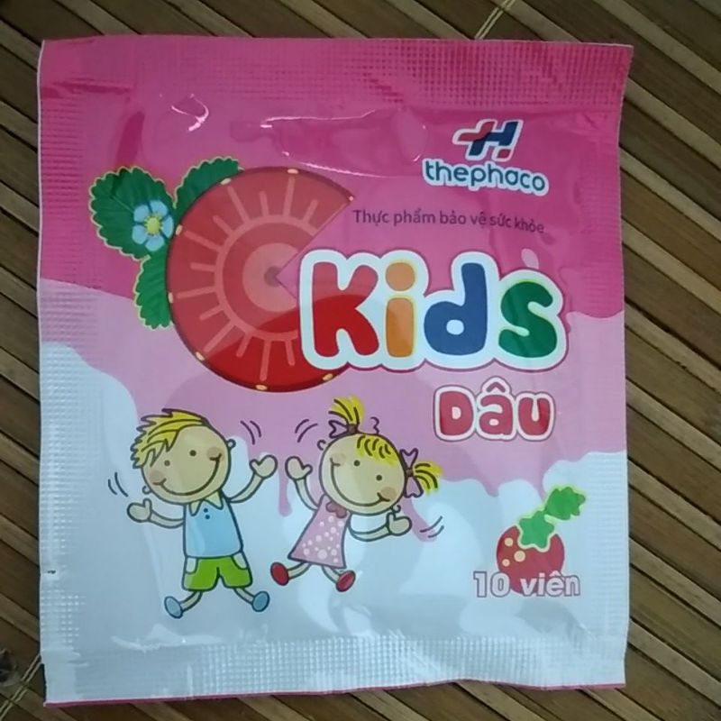 Viên Ngậm Vitamin C Kids Dâu Ckids Dâu Thanh Hóa gói 10 viên