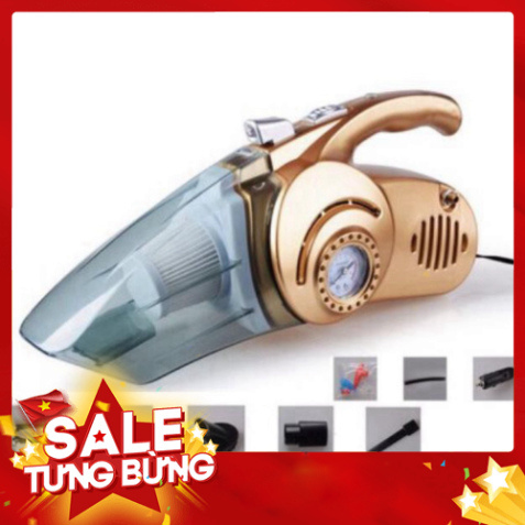 [FREE SHIP] 💥[CHÍNH HÃNG + FREE SHIP]💥 Máy Hút Bụi ô tô 4 in 1 Bơm Lốp Đo Áp Suất Và Đèn Pin Siêu Sáng BẢO HÀNH 1 NĂM�