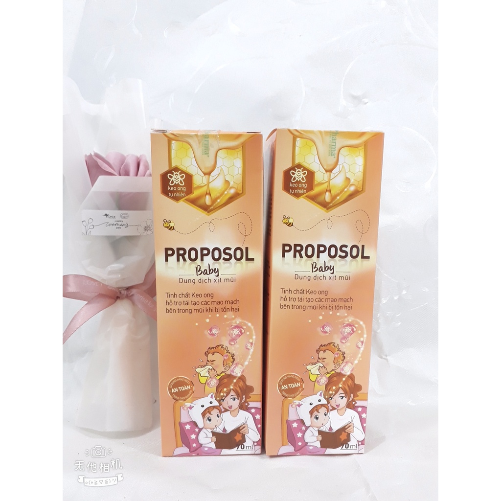 Xịt rửa mũi KEO ONG PROPOSOL BABY, giúp làm sạch và thông thoáng mũi, giảm nghẹt mũi, khô mũi, phòng viêm mũi dị ứng