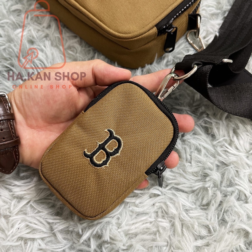 💞Túi Đeo Chéo MLB MONOGRAM JACQUARD MINI CROSSBODY BAG BROWN KÍCH THƯỚC 18CM×15CM×11.5CM