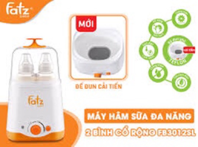 Máy Hâm Sữa 2 Bình Cổ Rộng Thế Hệ Mới FatzBaby FB3012SL