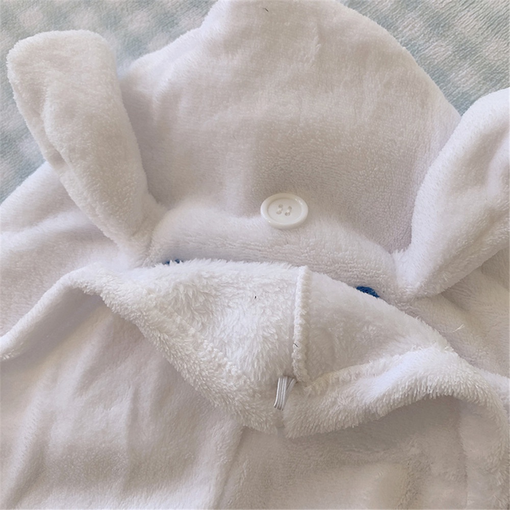 Mũ Trùm Tóc Thấm Hút Nước Nhanh Khô Hình Tai Thỏ Dễ Thương