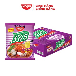 Thùng 30 gói Mì KHÔNG CHIÊN NISSIN 365 - Hương vị Lẩu Thái Hải Sản
