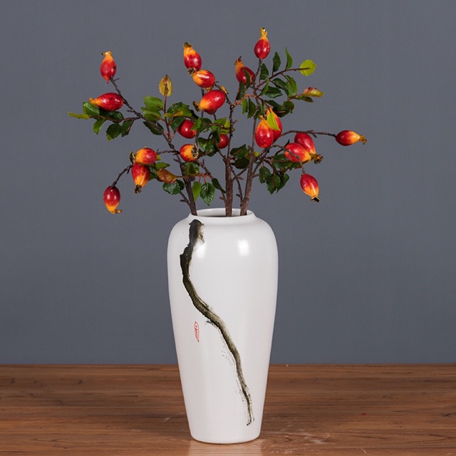 Cành Quả Hoa Hồng Dại -RoseHips -  Decor Trang Trí Nhà Cửa - Phong Cách Vintage