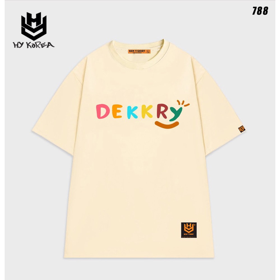 Áo phông tay lỡ HY KOREA form rộng chữ Dekkry 788