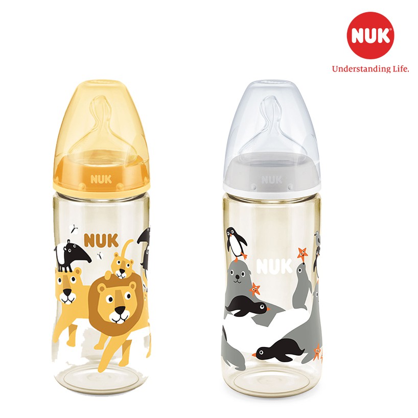 Bình sữa NUK Premium Choice+ nhựa PPSU núm ti S1-M ( 150ml, 300ml), núm ti S2-M (300ml)