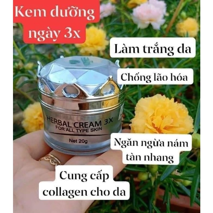 Kem 3X Phương Anh dưỡng trắng da mặt hộp 20g