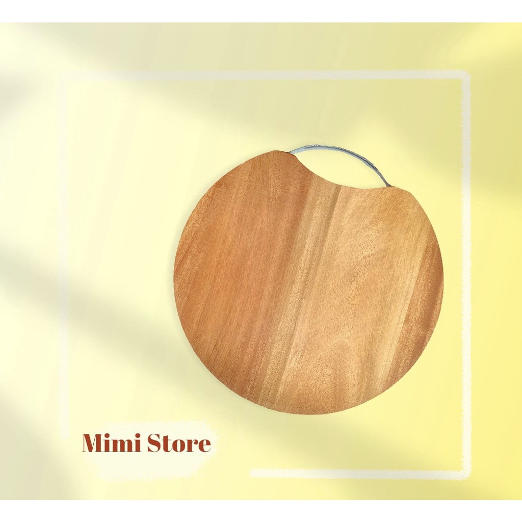 Thớt gỗ xà cừ hình tròn