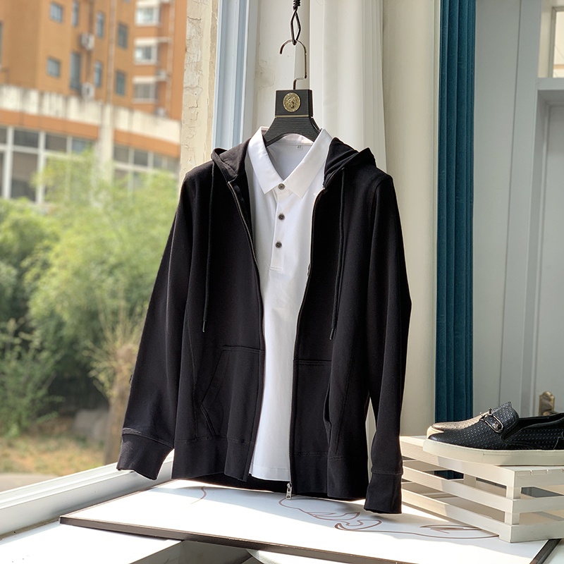 Áo Hoodie Thời Trang Có Khóa 4 Màu Thiết Kế Đơn Giản Tinh Tế Chất Vải Da Cá Phù Hợp Với Thời Tiết 4 Mùa