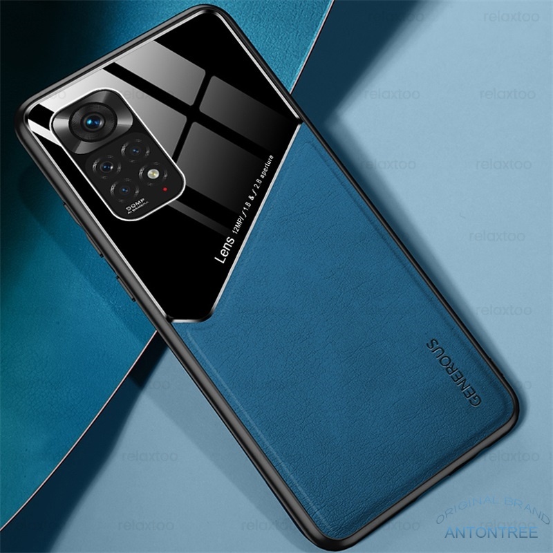 Ốp Điện Thoại Mặt Gương Phối Da Cho Xiaomi Redmi Note 11s 11 Pro 5G