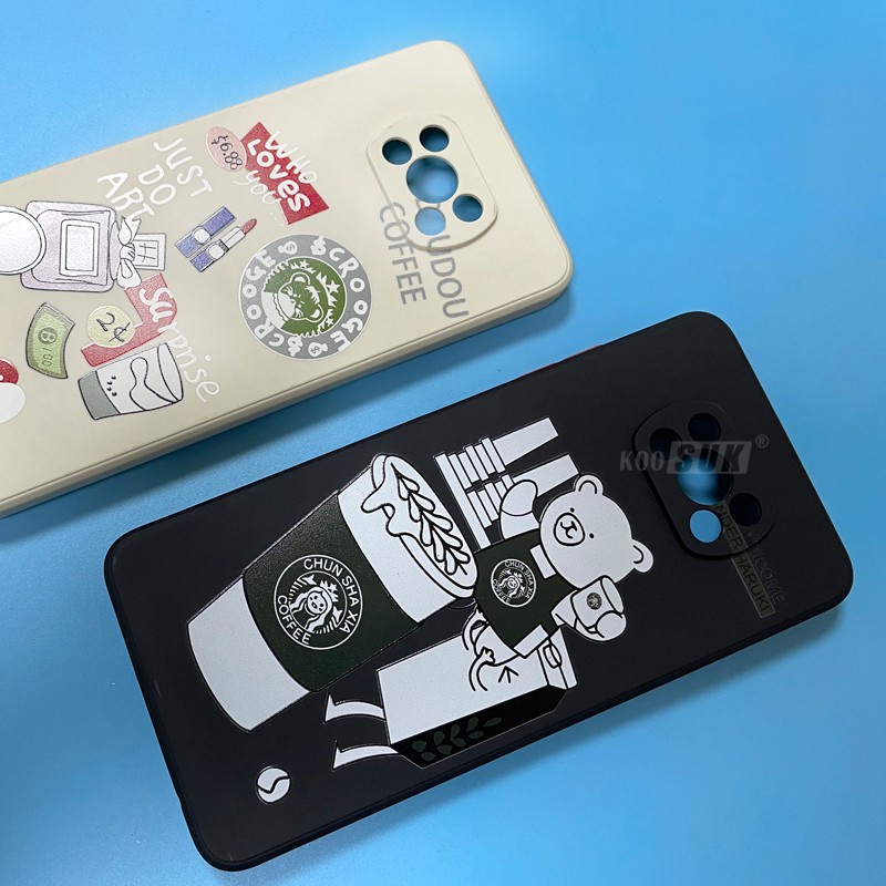 Ốp điện thoại KOOSUK silicone dẻo bảo vệ ống kính camera hoạt hình dành cho POCO X3 NFC POCOPHONE M3 PRO M5S