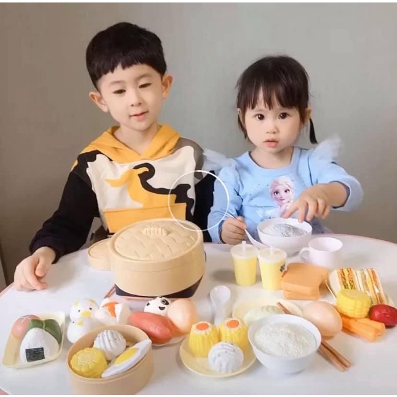 Đồ Chơi Nấu Ăn Dimsum 84 Chi tiết Cho Bé Siêu To Đẹp Có Hộp Đẹp Làm Quà Tặng