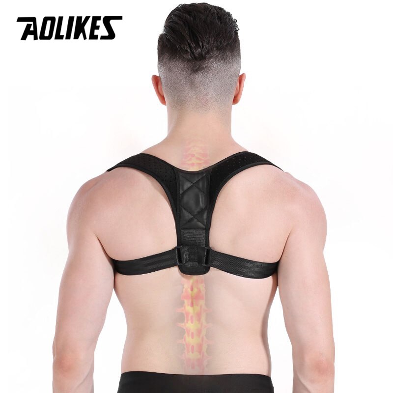 Đai chống gù lưng AOLIKES A-3101 lỗ thoáng khí, đệm êm ái back posture corrector