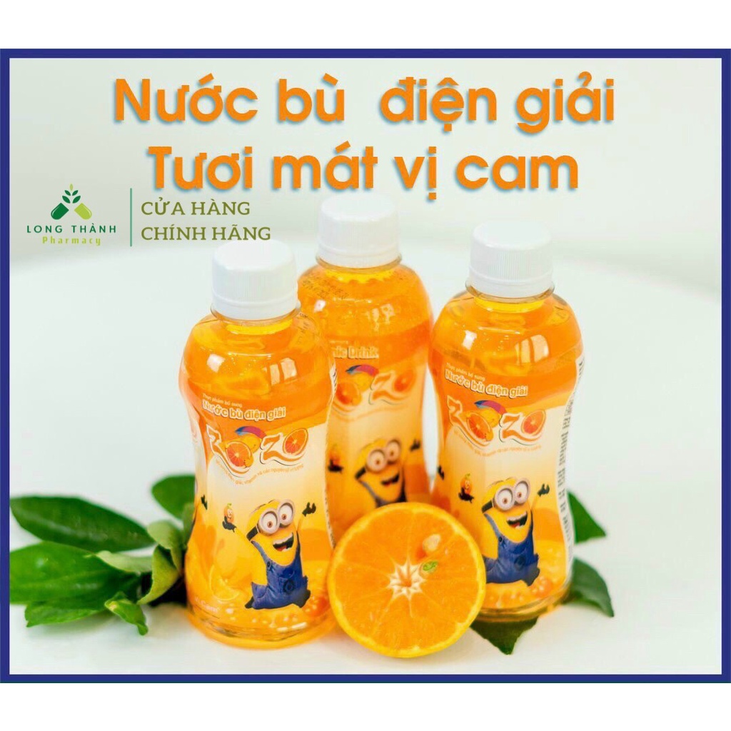 Nước bù điện giải ZOZO Oresol bổ sung điện giải, chống mất nước chai 250 ml vị cam, chanh, việt quất, chanh dây