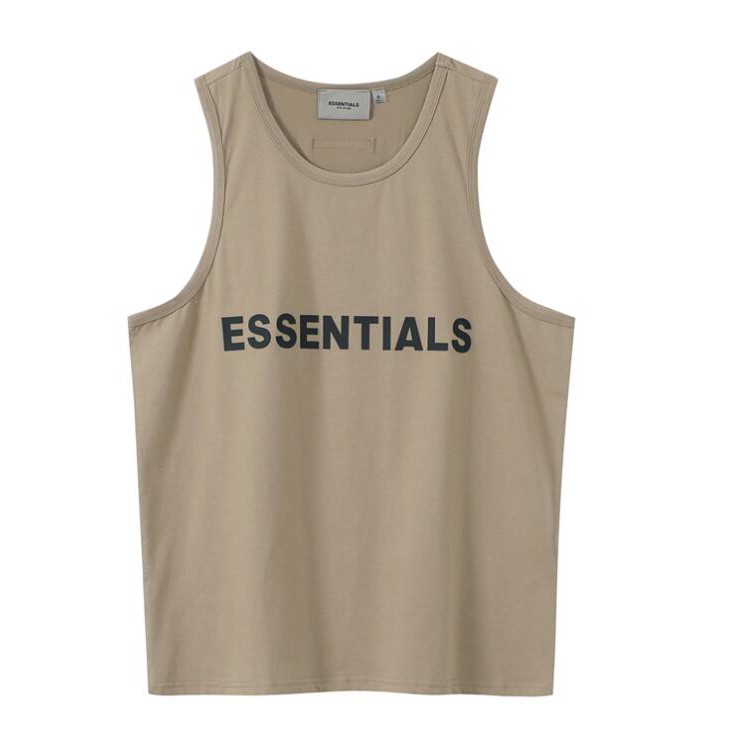 Áo Ba Lỗ Từ Cotton In Chữ Essentials Thời Trang Cho Nam Và Nữ