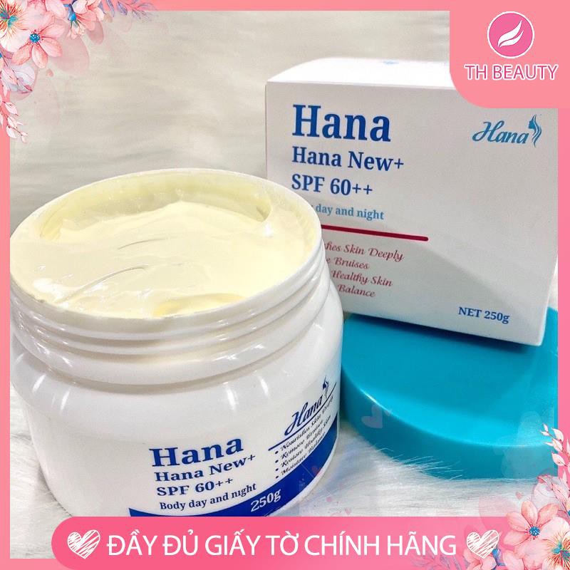 <Thật 100%> Kem Body dưỡng trắng da Hana