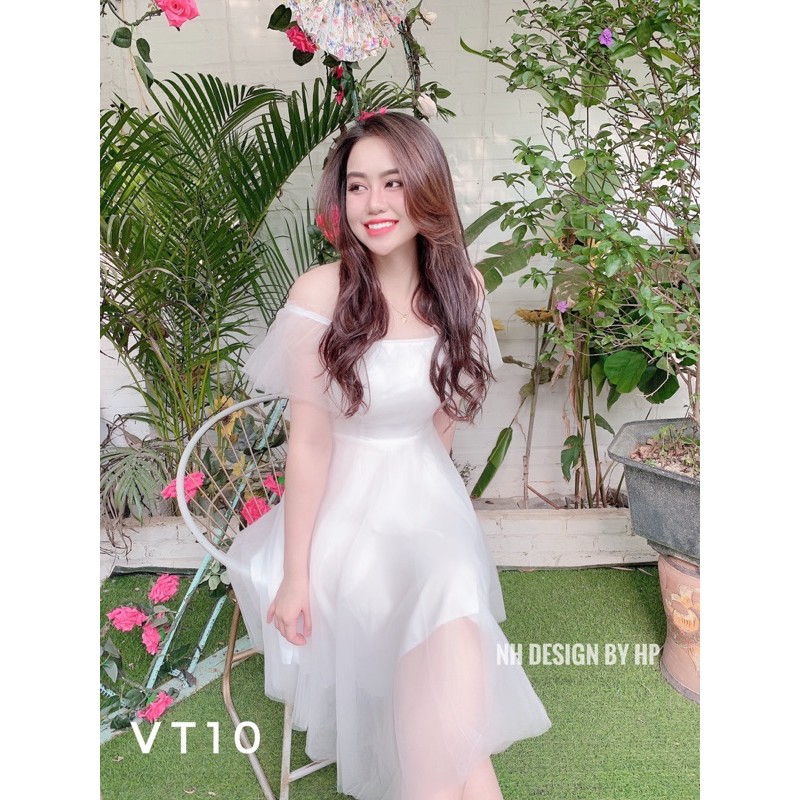 [ VT10 ] VÁY REN TRỄ VAI BÈO HÀNG TK