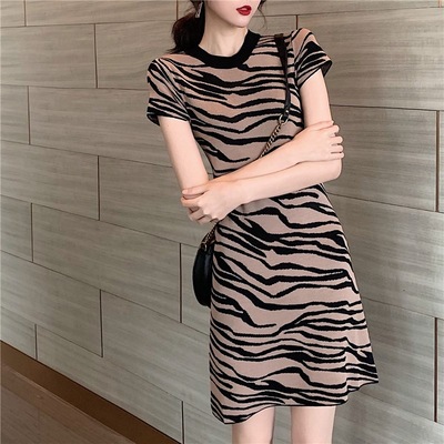 Đầm ôm Ngắn Tay Họa Tiết Da Báo Thời Trang | BigBuy360 - bigbuy360.vn