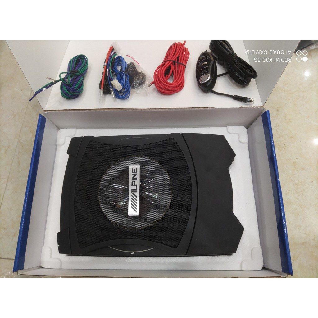 Loa sub Ô tô, loa sub  ALPINE PWE- T0800C 8'' 160W, ALPINE PWE- 1080 8'' 160W, kèm Lineout + dây AV