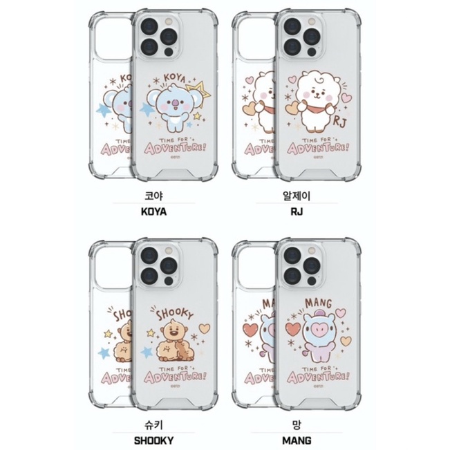 Ốp Điện Thoại Trong Suốt In Hình BT21 Cho IPHONE Và SAMSUNG