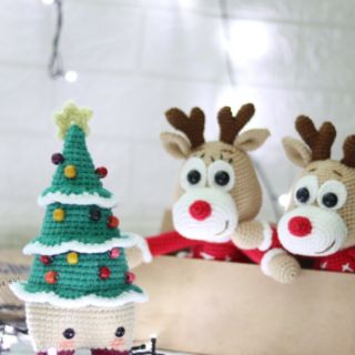 Combo Giáng Sinh (1 cặp Tuần Lộc + bé  thông noel)