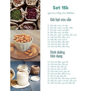 gói hạt dinh dưỡng mix sẵn tiện dụng tự chọn đồng giá 15k