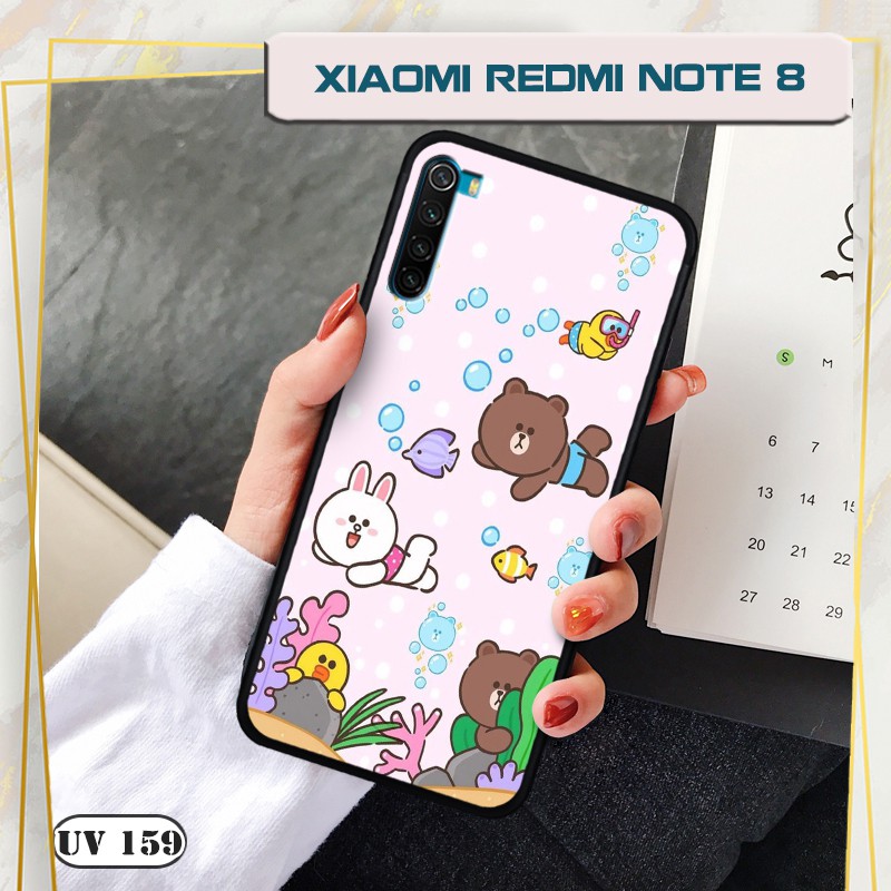 Ốp lưng nhám Xiaomi Redmi Note 8 - in hình