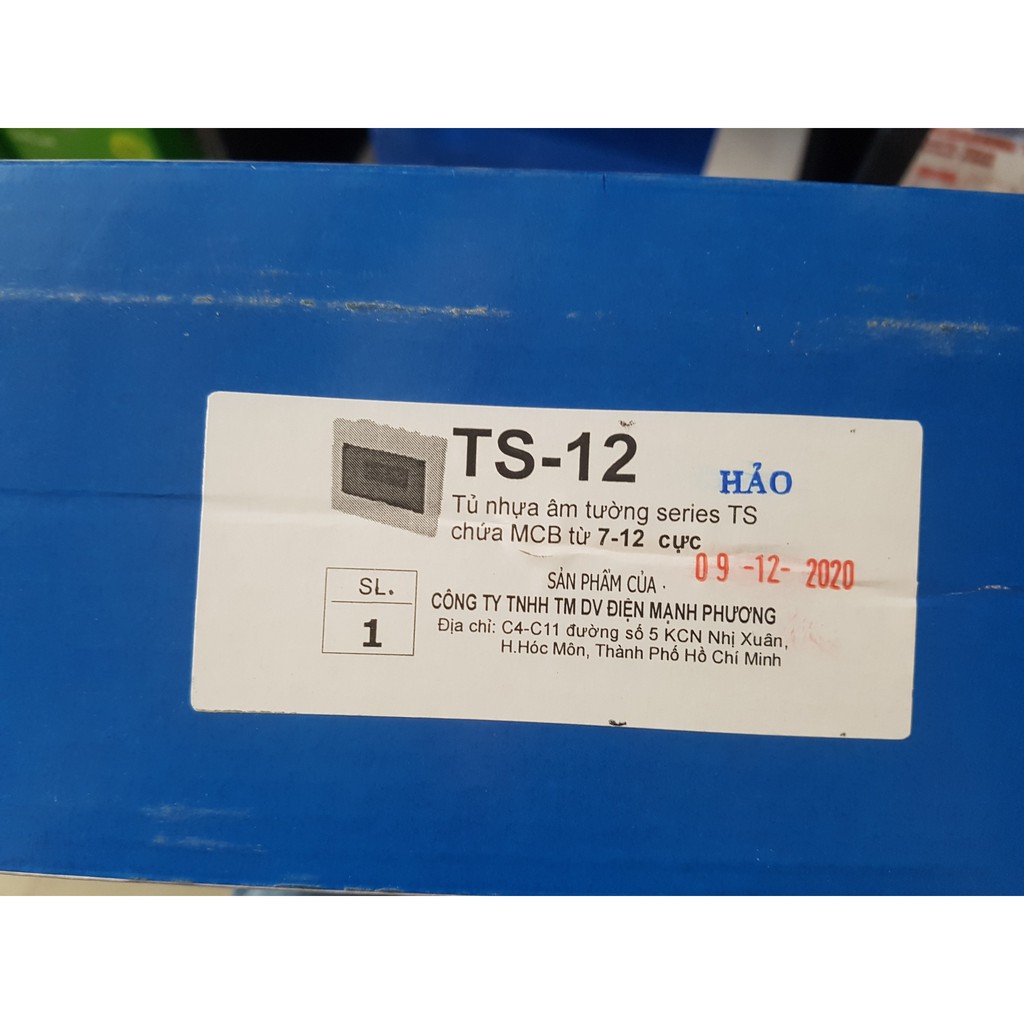 Tủ điện âm tường MPE chứa MCB TS4, TS6, TS12, hộp điện nhựa