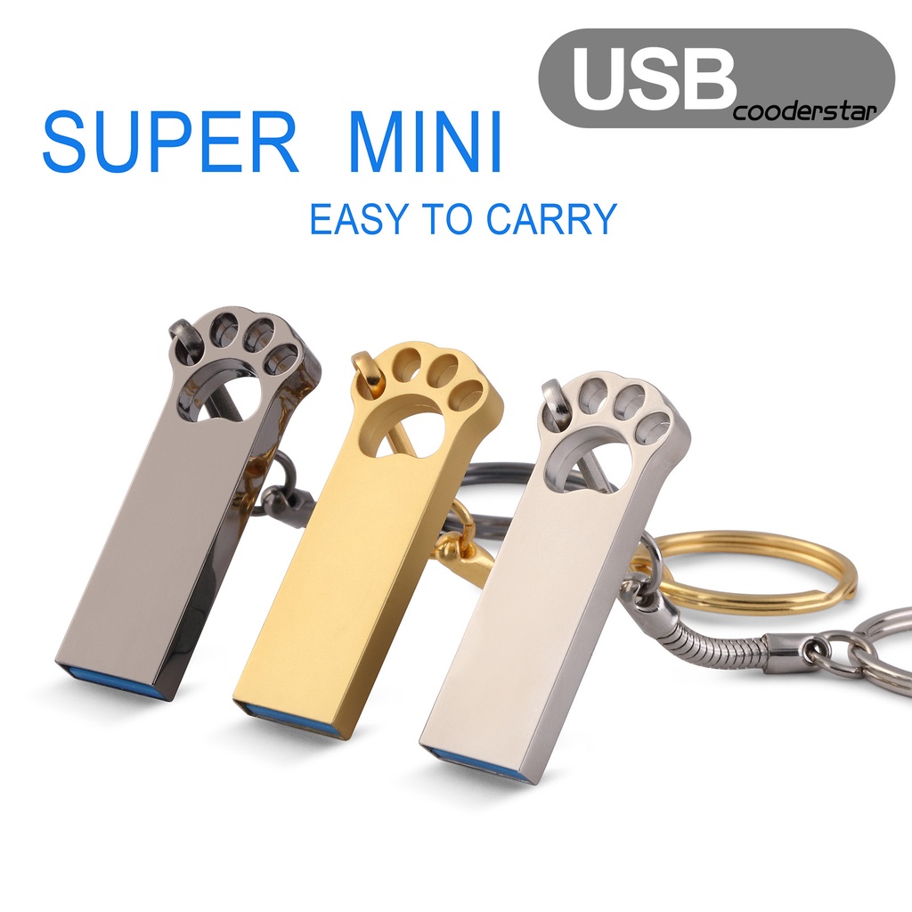 COOD-st Mini Portable 4/8/16/32/64GB USB 3.0 Flash Drive U Disk with Type-c Adapter