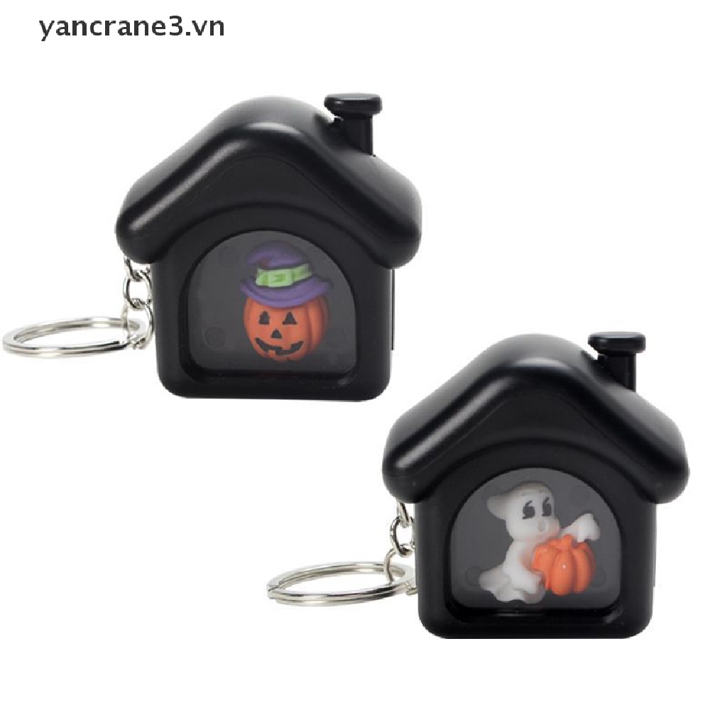 {YAN3} Móc Khóa Phát Sáng Hình Bí Ngô Ma Trang Trí Halloween {yancrane3.vn}
